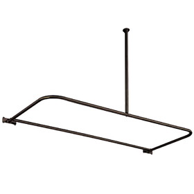 Elements of Design ED3135 D-Type Shower Rod, Oil Rubbed Bronze