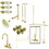 Elements of Design EDK4142PL High Rise Goose Neck Package Porcelain Lever Handles, Polished Brass