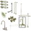 Elements of Design EDK4148PL Clawfoot Tub Package with High Rise Goose Neck, Satin Nickel