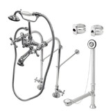 Elements of Design EDK5171AX 7-Inch Center Rigid Free Standing Clawfoot Tub Filler Combo, Polished Chrome