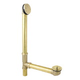 Elements of Design EDLL3162 Bath Tub Drain with Overflow, Polished Brass