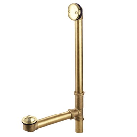 Elements of Design EDLL3182 18" Tub Waste & Overflow with Lift & Turn Drain, Polished Brass Finish