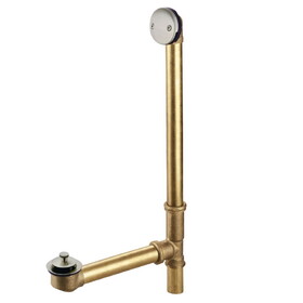 Elements of Design EDLL3188 18" Tub Waste & Overflow with Lift & Turn Drain, Satin Nickel Finish