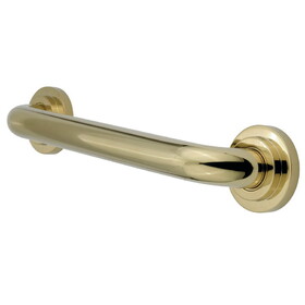 Elements of Design EDR414122 12-Inch Decorative 1-1/4-Inch OD Grab Bar, Polished Brass