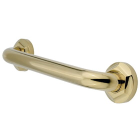Elements of Design EDR714122 12-Inch Decorative 1-1/4-Inch OD Grab Bar, Polished Brass