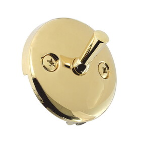 Elements of Design EDTL102 Trip Lever 2 Hole with Trip Lever and Round Plate, Polished Brass Finish