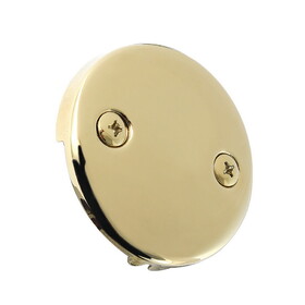 Elements of Design EDTT102 Overflow cover 2 Hole Round Plate, Polished Brass Finish