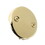 Elements of Design EDTT102 Overflow cover 2 Hole Round Plate, Polished Brass Finish