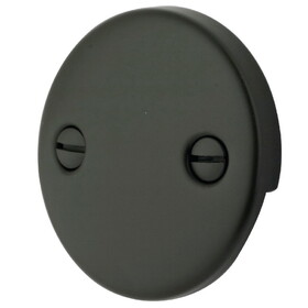 Elements of Design EDTT105 Overflow cover 2 Hole Round Plate, Oil Rubbed Bronze Finish
