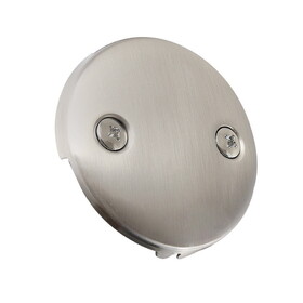 Elements of Design EDTT108 Overflow cover 2 Hole Round Plate, Satin Nickel Finish