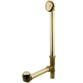 Elements of Design EDTT2182 18" Tub Waste & Overflow with Tip Toe Drain, Polished Brass Finish
