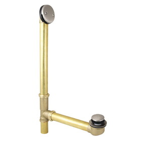 Elements of Design EDTT2208 20" Tub Waste & Overflow with Tip Toe Drain, Satin Nickel Finish