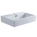 Elements of Design EDV4318 White China Vessel Bathroom Sink With Overflow Hole, White Finish