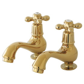 Elements of Design ES1102AX Two Handle Basin Faucet Set, Polished Brass