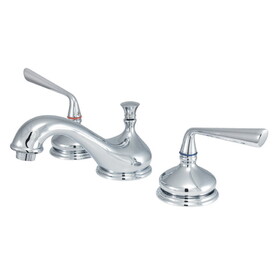 Elements of Design ES1161ZL 8-Inch Widespread Lavatory Faucet with Brass Pop-Up, Polished Chrome