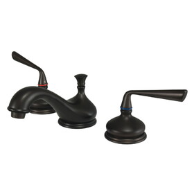 Elements of Design ES1165ZL 8-Inch Widespread Lavatory Faucet with Brass Pop-Up, Oil Rubbed Bronze