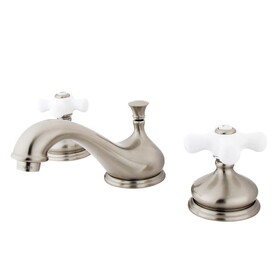 Elements of Design ES1168PX Two Handle 8" to 16" Widespread Lavatory Faucet with Brass Pop-up, Satin Nickel