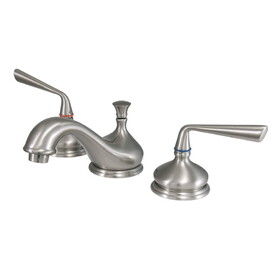 Elements of Design ES1168ZL 8-Inch Widespread Lavatory Faucet with Brass Pop-Up, Brushed Nickel