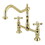 Elements of Design ES1172AX Two Handle 8" Center Bridge Kitchen Faucet, Polished Brass