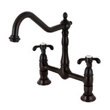 Elements of Design ES1175TX 8-Inch Centerset Kitchen Faucet without Sprayer, Oil Rubbed Bronze