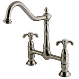 Elements of Design ES1178TX 8-Inch Centerset Kitchen Faucet without Sprayer, Brushed Nickel