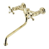 Elements of Design ES1202AX Two Handle Wall Mount Kitchen Faucet Pot Filler, Polished Brass