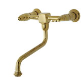 Elements of Design ES1212PL Wall Mount Bathroom Faucet, Polished Brass