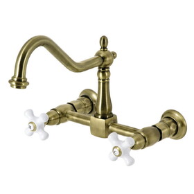 Elements of Design ES1243PX 8-Inch Centerset Wall Mount Kitchen Faucet, Vintage Brass