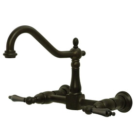 Elements of Design ES1245AL 8" Center Wall Mount Kitchen Faucet, Oil Rubbed Bronze