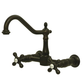Elements of Design ES1245AX 8" Center Wall Mount Kitchen Faucet, Oil Rubbed Bronze