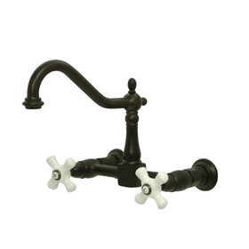 Elements of Design ES1245PX 8" Center Wall Mount Kitchen Faucet, Oil Rubbed Bronze