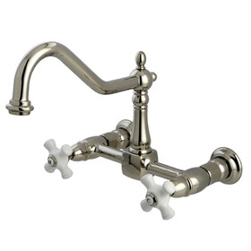 Elements of Design ES1246PX 8-Inch Centerset Wall Mount Kitchen Faucet, Polished Nickel