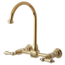 Elements of Design ES1292AL 8-Inch Centerset Wall Mount Kitchen Faucet, Polished Brass