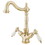 Elements of Design ES1432PL Two Handle 4" Centerset Lavatory Faucet with Brass Pop-up & Optional Deck Plate, Polished Brass