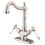 Elements of Design ES1498PL Two Handle 4" Centerset Lavatory Faucet with Optional Deck Plate, Satin Nickel