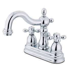 Elements of Design ES1601AX Two Handle 4" Centerset Lavatory Faucet with Brass Pop-up, Polished Chrome