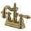 Elements of Design ES1602AL Two Handle 4" Centerset Lavatory Faucet with Brass Pop-up, Polished Brass