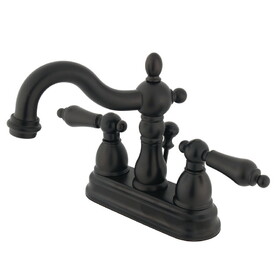 Elements of Design ES1605AL Two Handle 4" Centerset Lavatory Faucet with Brass Pop-up, Oil Rubbed Bronze