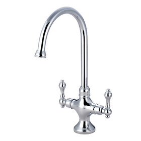 Elements of Design ES1761ALLS Two Handle Kitchen Faucet Without Sprayer, Polished Chrome