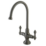 Elements of Design ES1768ALLS Classic 2-Handle Kitchen Faucet without Sprayer, Brushed Nickel
