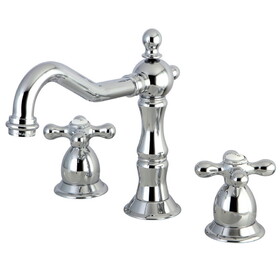 Elements of Design ES1971AX Two Handle 8" to 14" Widespread Lavatory Faucet with Brass Pop-up, Polished Chrome