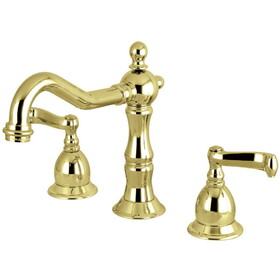 Elements of Design ES1972FL 8-Inch Widespread Lavatory Faucet with Brass Pop-Up, Polished Brass