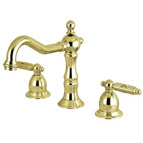 Elements of Design ES1972GL 8-Inch Widespread Lavatory Faucet with Brass Pop-Up, Polished Brass