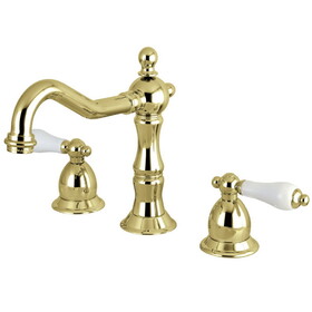 Elements of Design ES1972PL Two Handle 8" to 14" Widespread Lavatory Faucet with Brass Pop-up, Polished Brass