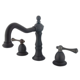 Elements of Design ES1975BL 8-Inch Widespread Lavatory Faucet with Brass Pop-Up, Oil Rubbed Bronze