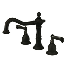 Elements of Design ES1975FL 8-Inch Widespread Lavatory Faucet with Brass Pop-Up, Oil Rubbed Bronze
