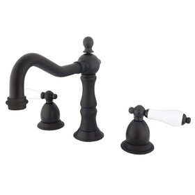 Elements of Design ES1975PL Two Handle 8" to 14" Widespread Lavatory Faucet with Brass Pop-up, Oil Rubbed Bronze