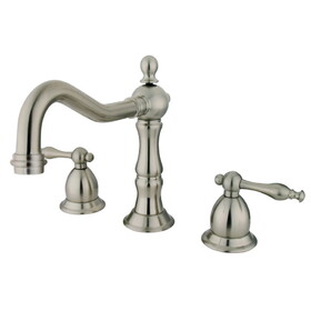 Elements of Design ES1978NL 8-Inch Widespread Lavatory Faucet with Brass Pop-Up, Brushed Nickel