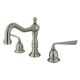 Elements of Design ES1978ZL 8-Inch Widespread Lavatory Faucet with Brass Pop-Up, Brushed Nickel