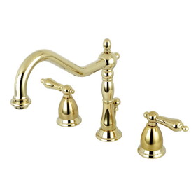 Elements of Design ES1992AL Two Handle 8" to 16" Widespread Lavatory Faucet with Brass Pop-up, Polished Brass